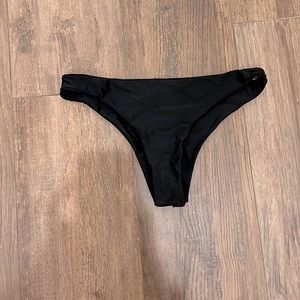 Plain black woman’s bathing suit bottoms